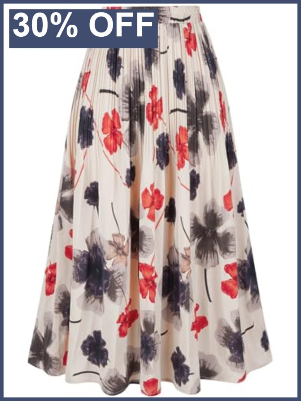 Chiffon Leopard Print Midi Skirt High Waist A-Line Pleated Flowy
